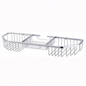 Корзинка полуовальная с 3 секциями 40.5*13*5см из нержавеющей стали с хромированным покрытием
