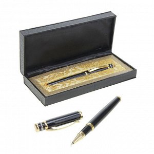 Calligrata Ручка капиллярная, подарочная, в кожзам футляре, «Профи», чёрная с золотом