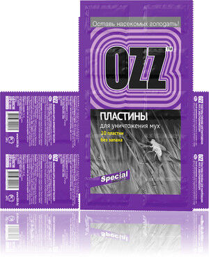 OZZ-Пластины СПЕЦИАЛ для уничтожения мух к электрофумигатору,10шт, 020503