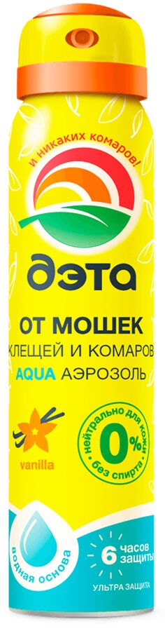 ДЭТА-АКВА Аэрозоль от мошек и клещей /100
