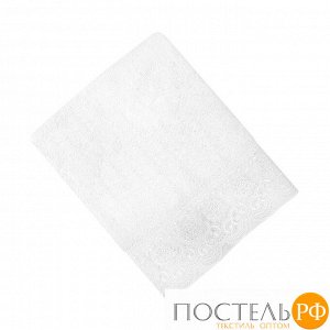 МИЛЕНА 70х140 белый полотенце махровое с кружевом