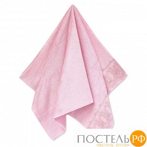 МИЛЕНА 50х90 розовый полотенце махровое с кружевом