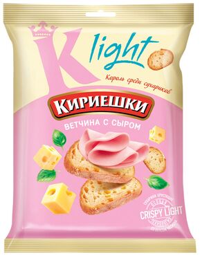 «Кириешки Light», сухарики со вкусом ветчины с сыром, 33г