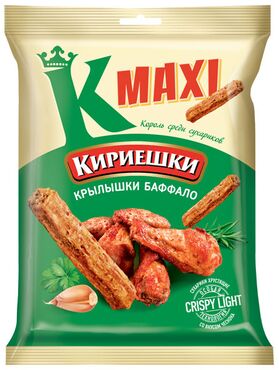 «Кириешки Maxi», сухарики со вкусом крылышек Баффало, 60г