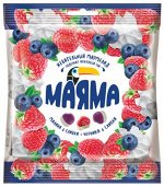 «Маяма», мармелад жевательный с желейной начинкой со вкусом черники и малины со сливками, 70 г