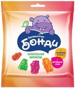 «Бегемотик Бонди», мармелад жевательный с соком ягод и фруктов, 30 г