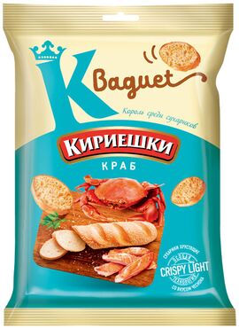 «Кириешки Baguet», сухарики со вкусом краба, 50г