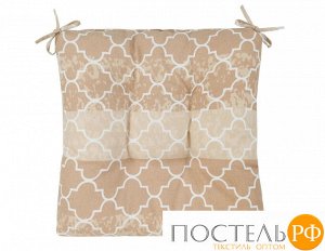 Декоративная подушка (сидушка) толстушка «Марокко бежевый» рогожка наб. 40х40 см