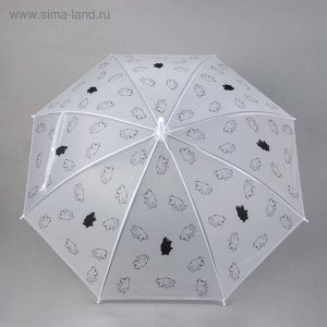 Детский зонт "Чёрно-белые кошки" 92х92х75,5 см МИКС   4632110