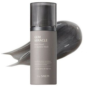 The Saem Gem Miracle Black Pearl O2 Bubble Mask Кислородная маска для лица с экстрактом черного жемчуга, 105 мл