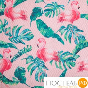 Покрывало "Этель" 1,5 сп Tropical flamingo, 140*210 см, микрофибра   4588300