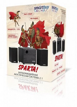 Акустическая система 2.1 SmartBuy SPARTA, MP3, FM, корпус МДФ, черная (арт.SBA-200)/6