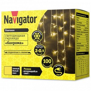 Гирлянда Navigator 61 843 NGF-I02-100WW-8-3.5m-230-TR-IP44