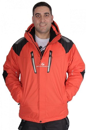 Мужской зимний костюм горнолыжный оранжевого цвета 01557O