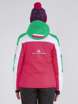 Женская зимняя горнолыжная куртка розового цвета 19601R