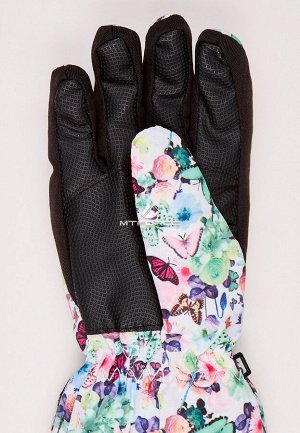 Подростковые для девочки зимние горнолыжные перчатки салатового цвета 329Sl