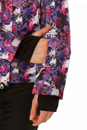 Женская зимняя горнолыжная куртка фиолетового цвета 1787F