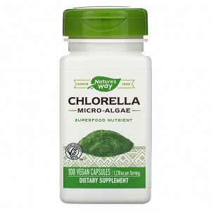 Nature&amp;#x27 - s Way, Chlorella, Micro-Algae, 1,230 mg, 100 Vegan Capsules