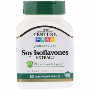 21st Century, Soy Isoflavones Extract, Standardized, 60 Vegetarian Capsules