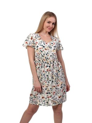 Платье пл342 белое с цветами