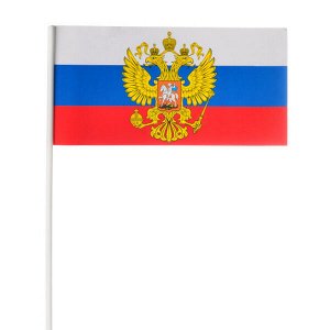 Флажок с российской символикой 10см х 20 см