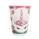 Стаканы бумажные Единорог Pink&amp;Tiffany 200мл 6шт