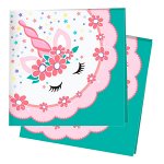 Салфетки Единорог Pink&amp;Tiffany 24х24см 12шт
