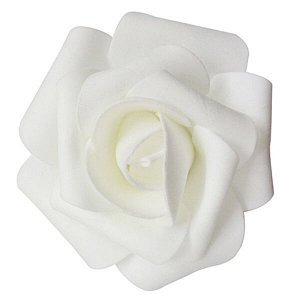 Декор свадебный Роза белая 12 см 1 шт