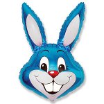 Фигура Кролик голубой 100 см X 56 см фольгированный шар