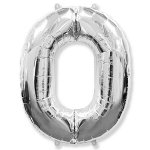 Фигура Цифра 0 серебро 30&quot;/76см