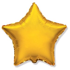 Мини Звезда GOLD 9"/23 см фольгированный шар