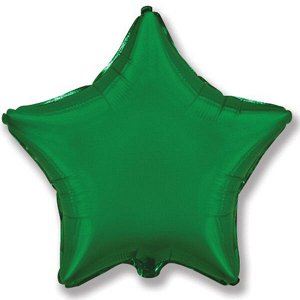 Мини Звезда GREEN 9"/23 см фольгированный шар