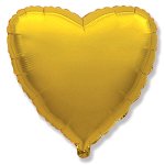 Мини Сердце GOLD 9&quot;/23 см фольгированный шар