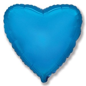 Сердце BLUE 18"/45 см фольгированный шар