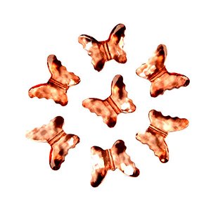 Декоративные бусины Бабочки янтарь 2,3x1,8 см 20 шт