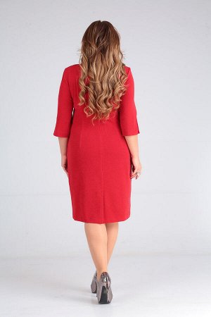 Платье Andrea style 00241 красное