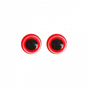 Глазки на клеевой основе, набор 60 шт, размер 1 шт: 1 см, цвет красный
