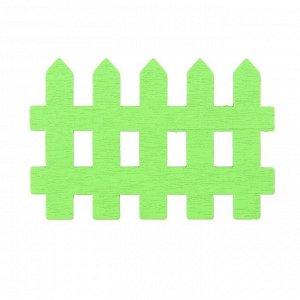 Миниатюра кукольная, набор 8 шт «Забор», размер 1 шт: 0,3?4,5?3 см, цвет зелёный