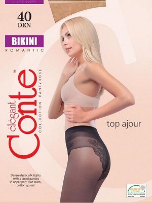 Колготки Bikini 40 колготки (Conte) плотные ажурные трусики