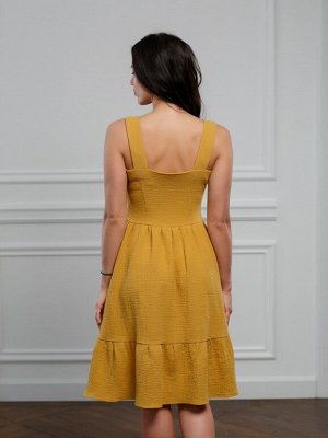 Платье цвет темно-желтый