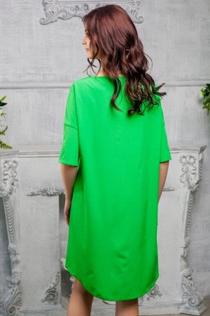 Платье свободного кроя цвет зелень