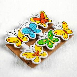 Набор декоративных прищепок «Бабочки» 1-12-13 см