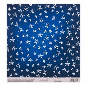 Бумага для скрапбукинга с клеевым слоем «Звезное небо», 20 x 21,5 см, 250 г/м