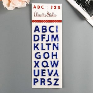 Наклейка пластик выпуклая "Английский алфавит" МИКС 31,5х11 см