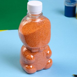 Песок цветной в бутылках "Оранжевый"МИКС 500 гр