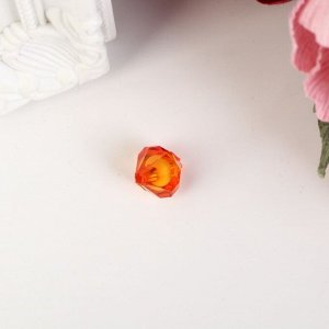 Набор бусин для творчества пластик "Кристалл-многогранник оранж" 20 гр 1,2х1,4 см
