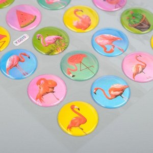 Топсы пластик мягкие на клеевой основе "Фламинго/Зверята"МИКС 25х14 см