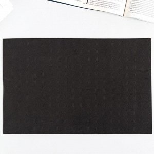 Клейкая лента односторонняя "Круглый чёрный" диаметр 1,5 см на листе 228 шт 33,5х21 см