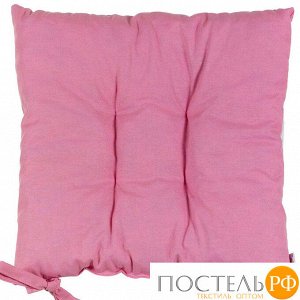 Однотонная подушка на стул 'Роза',  P705-Z118/1, 41х41 см, хлопок, коллекция 'Himalaya', цвет розовый