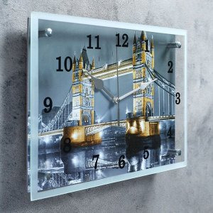 Часы настенные, серия: Город, "Тауэрский Мост", 25х35  см